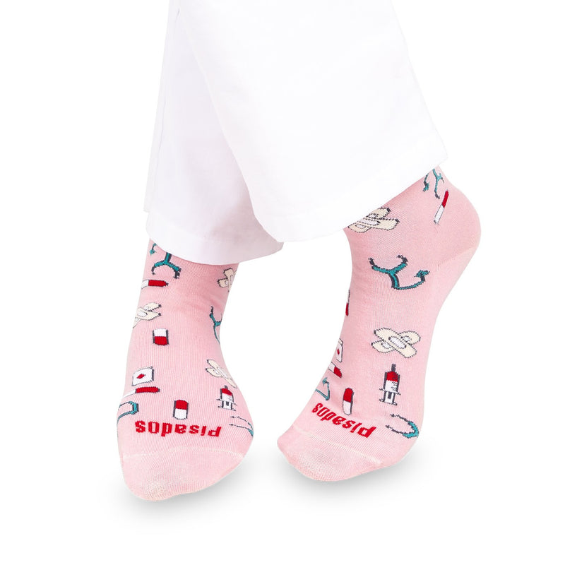 Printed compression socks - Pink Healthy Tools-zoom-