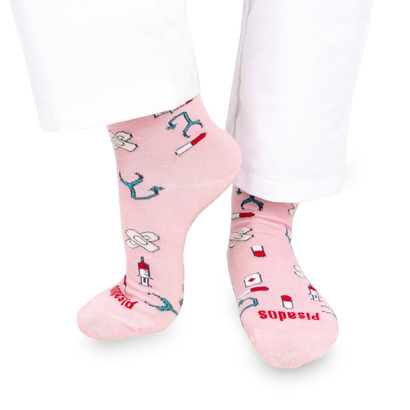 Printed compression socks - Pink Healthy Tools-zoom-