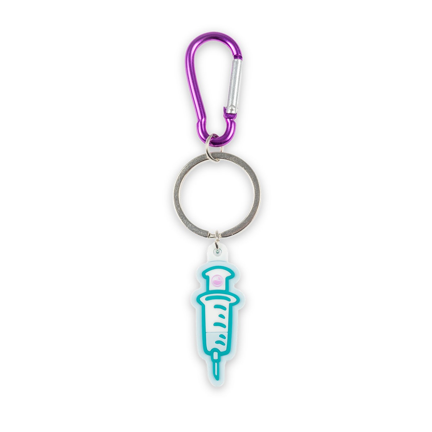 Rubber syringe keychain-1