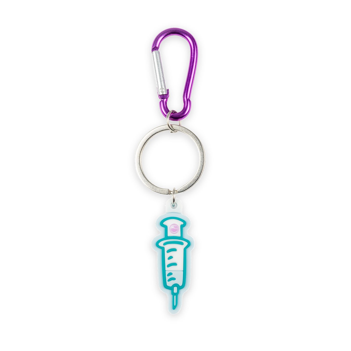 Rubber syringe keychain-2