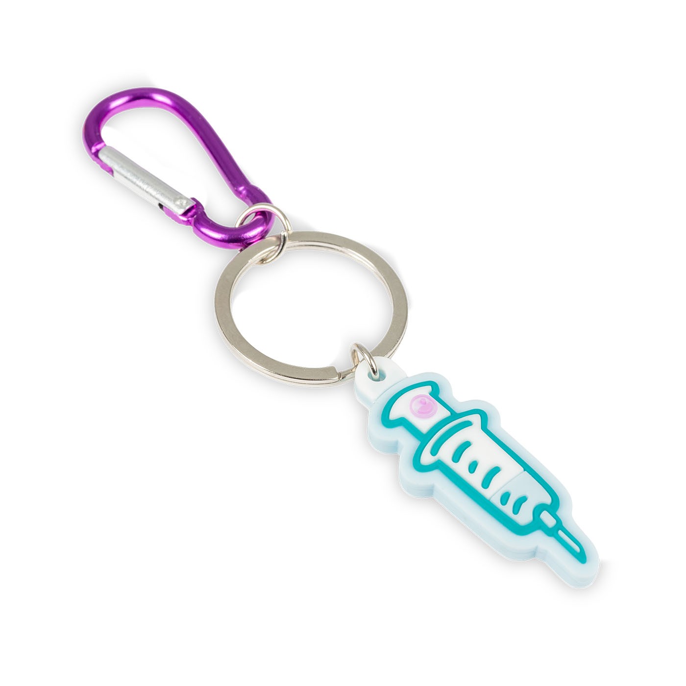 Rubber syringe keychain-3