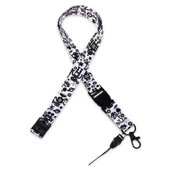 Lanyard con estampado de robots para personal sanitario