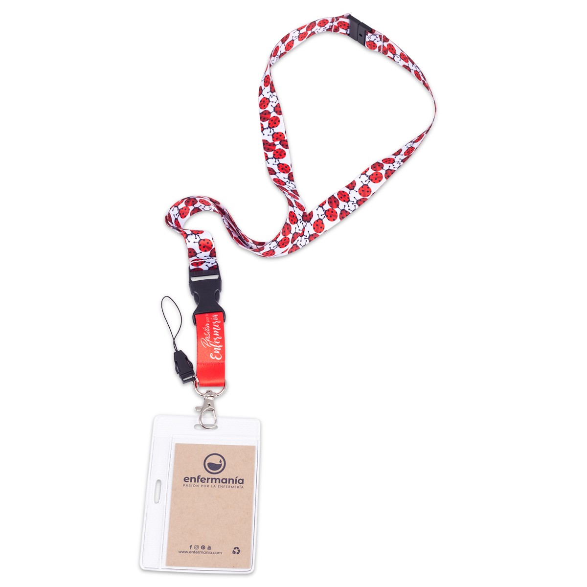 Lanyard con tarjeta identificativa colgada