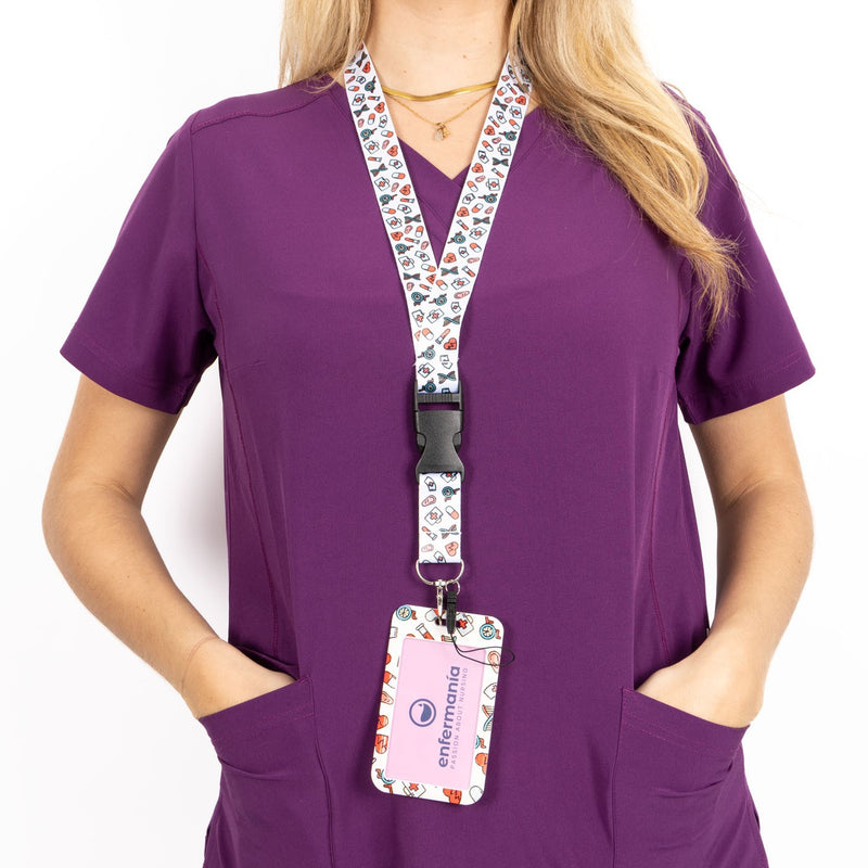 Lanyard with ID tag - Different prints-zoom-