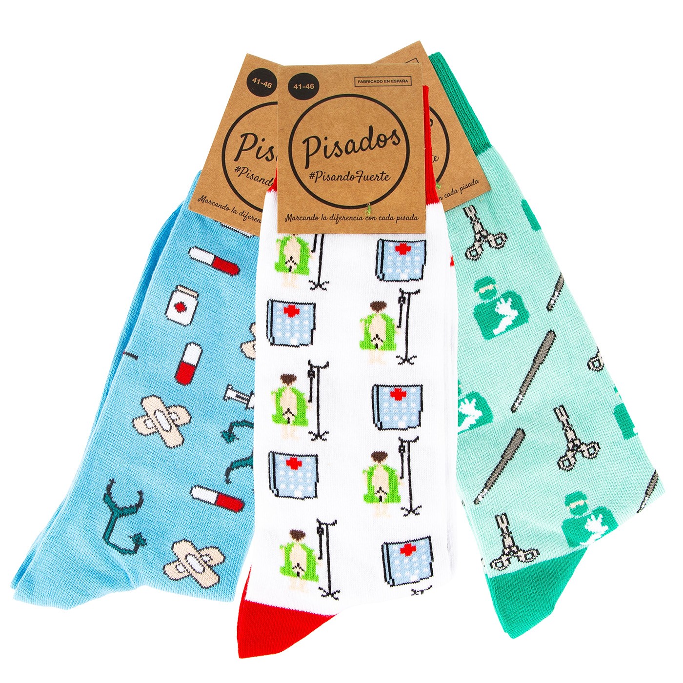 Pack of printed sanitary socks - Healthy Tools, Without anesthesia and Healthy Bottom-zoom-1