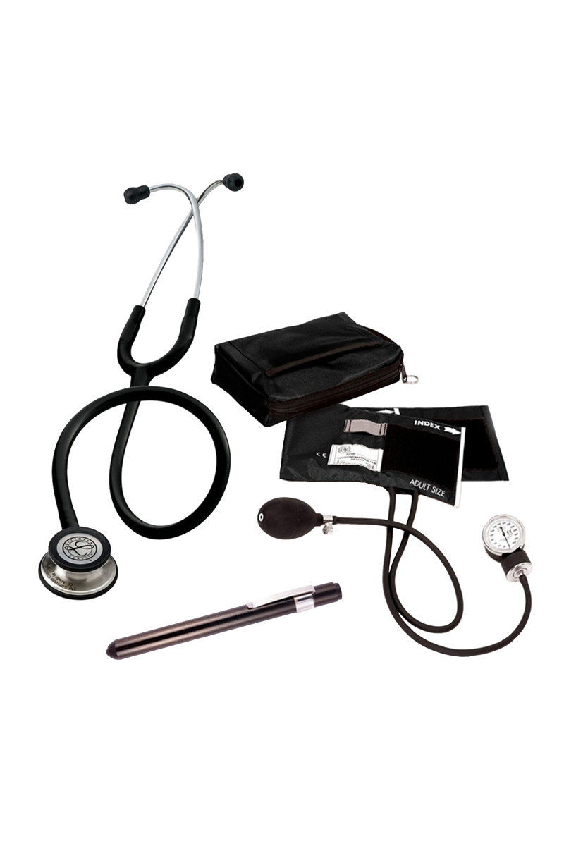 Kit completo para estudiantes sanitarios con Fonendoscopio Littmann Classic III - Negro-zoom-
