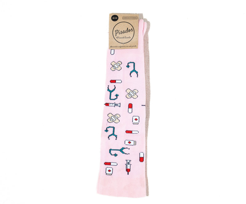 Printed compression socks - Pink Healthy Tools-zoom-