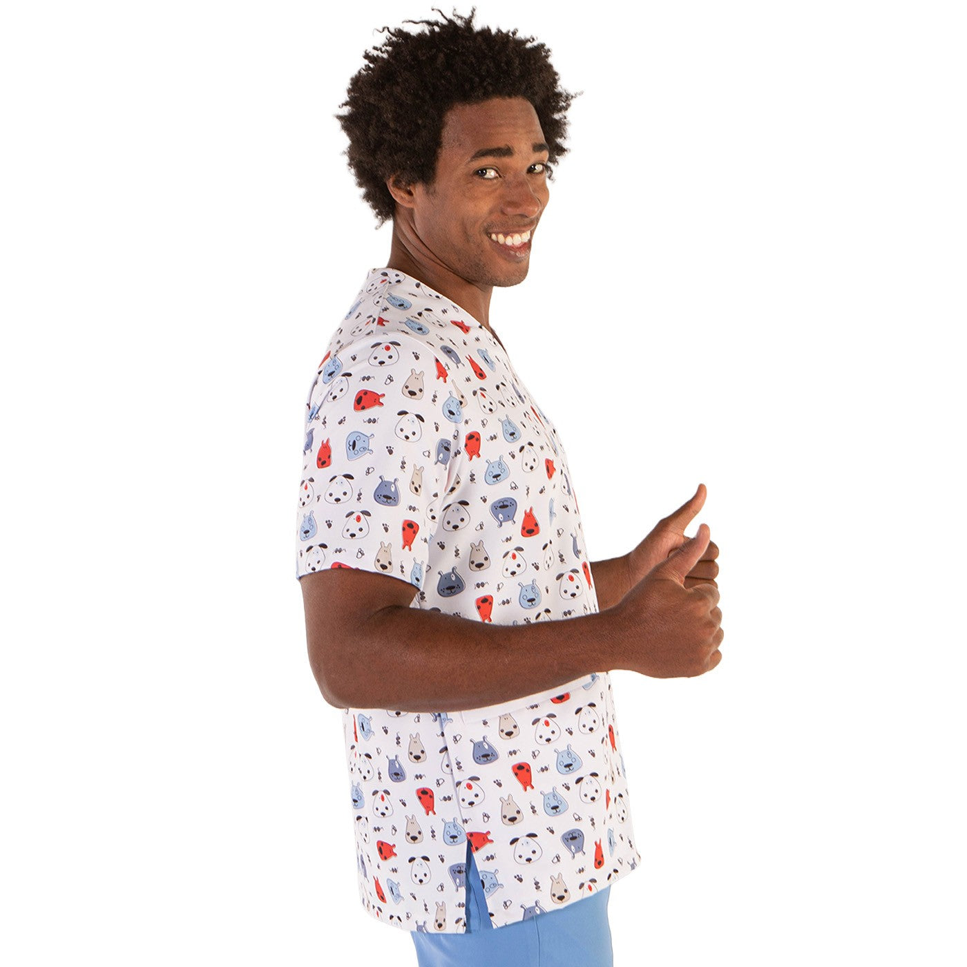 Unisex Veterinarian Uniform | Breathable and Water-Repellent Microfiber Scrub Top | Dogs -6
