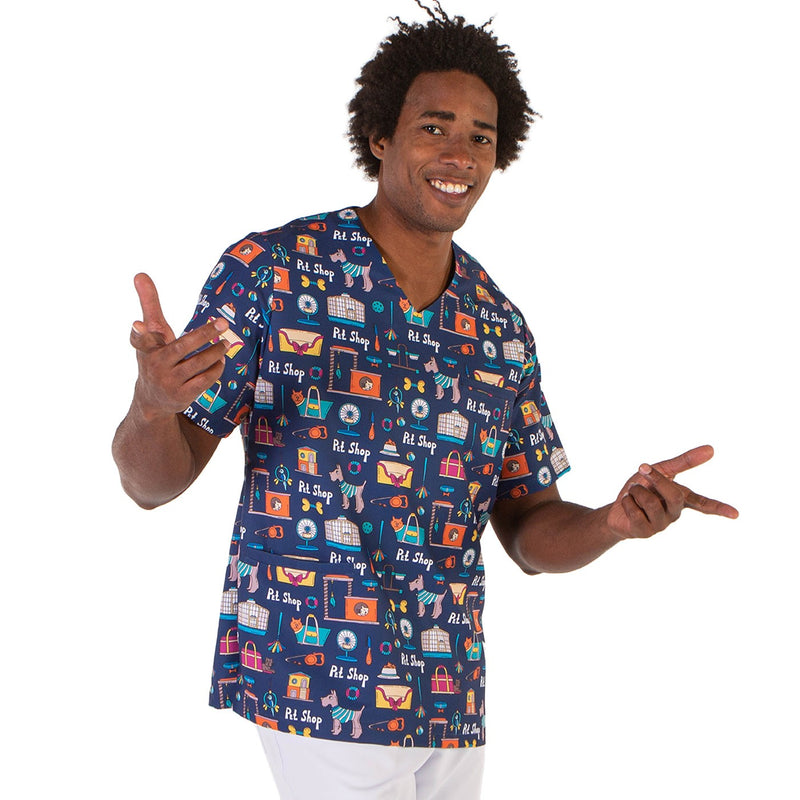 Unisex printed microfiber blouse - Veterinarian -zoom-