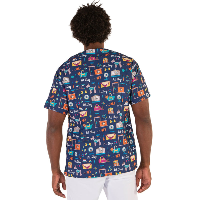 Unisex printed microfiber blouse - Veterinarian -zoom-