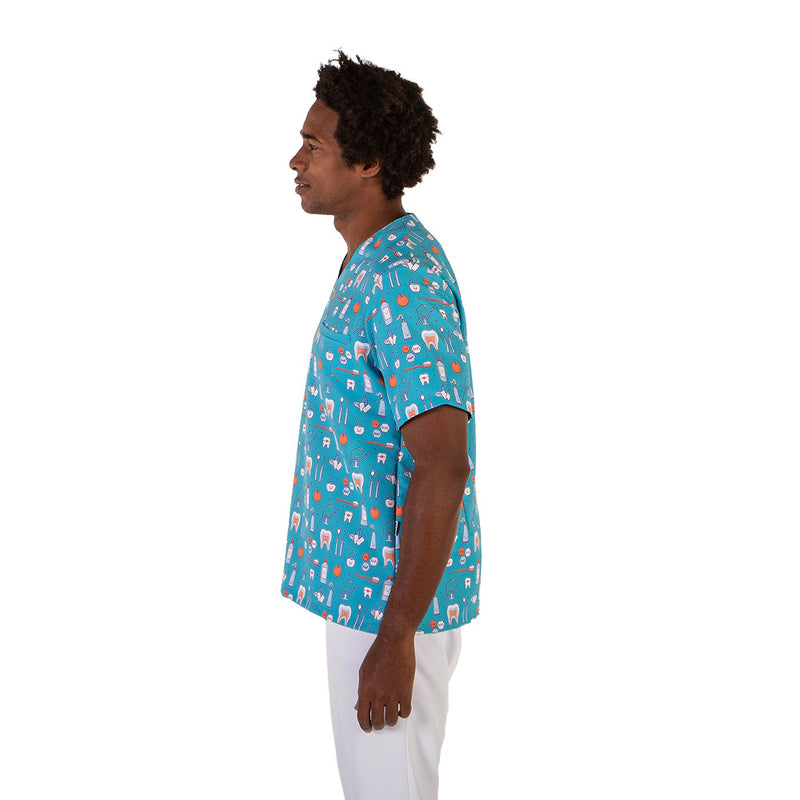 Unisex microfiber blouse with print - Molars -zoom-
