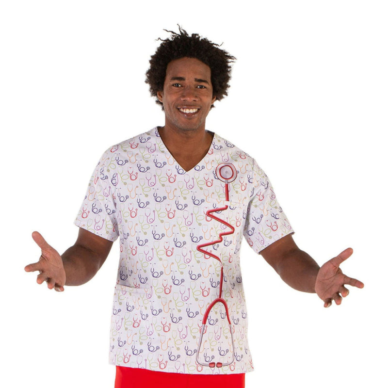 Fonendos printed sanitary blouse | unisex microfiber -zoom-