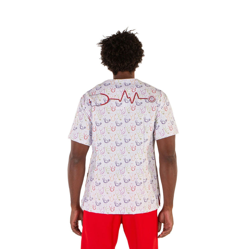 Fonendos printed sanitary blouse | unisex microfiber -zoom-