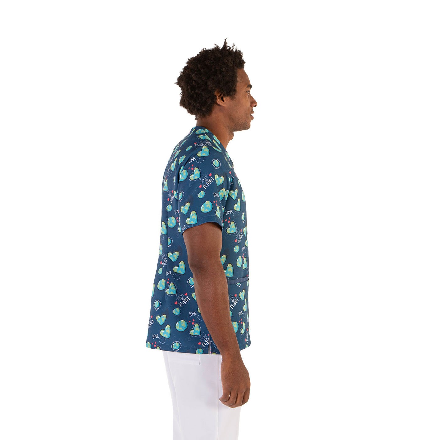 Unisex ECO sanitary smock made of recycled microfiber -zoom-3