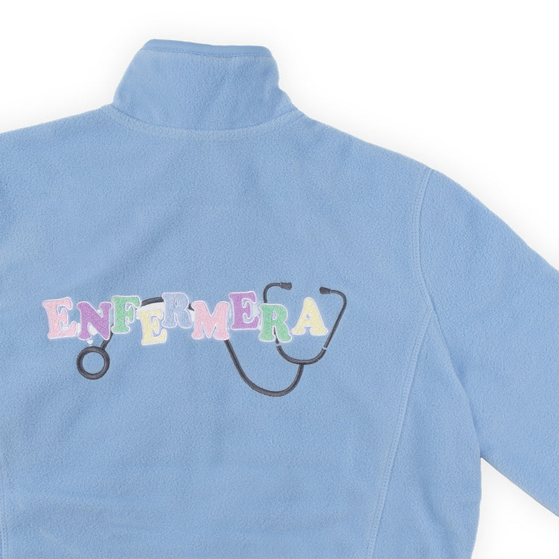 Forro Polar Sanitario Mujer Bordado Personalizado - Sweet Azul-zoom-