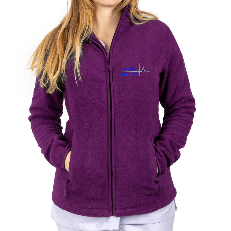 Forro Polar Sanitario Mujer Personalizado – Púrpura con bordado-zoom-