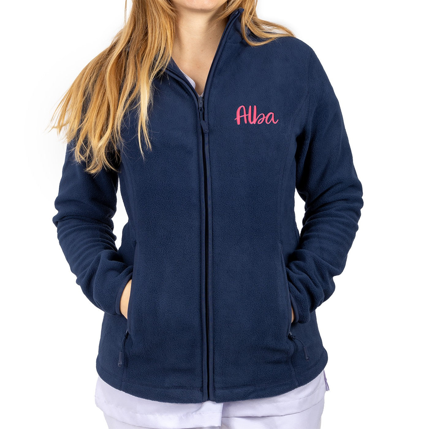 Personalized Women's Fleece Lining - Navy Blue