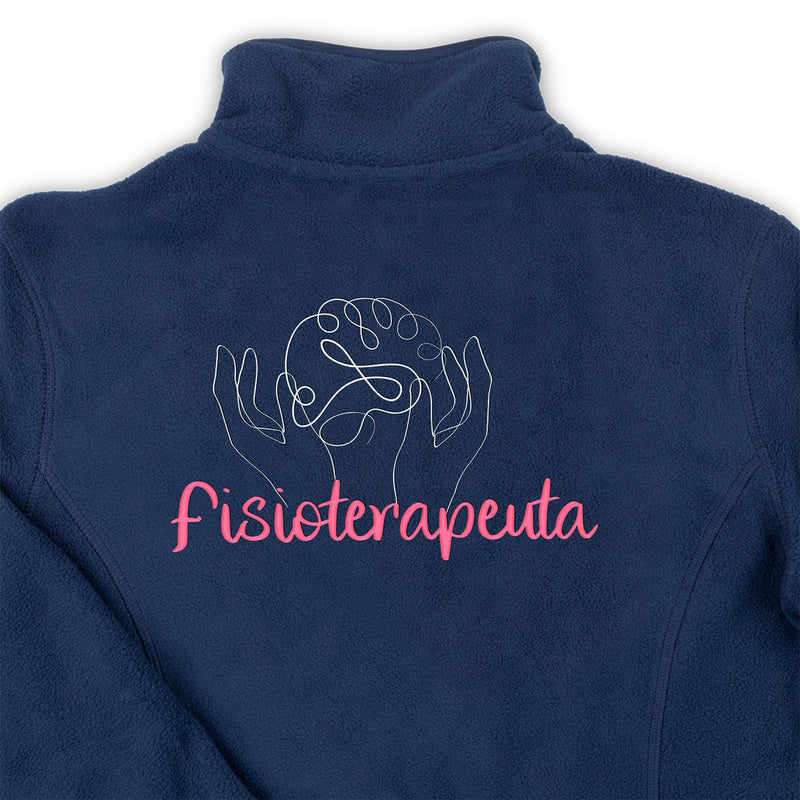 Personalized Women's Fleece Lining - Navy Blue-zoom-