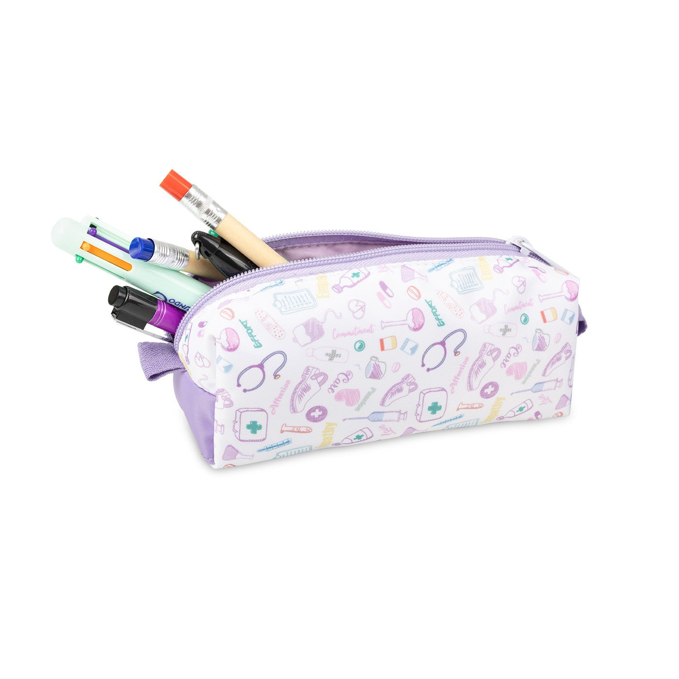 estuche care collection en tonos lavanda y blanco