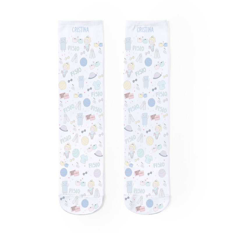 Custom printed socks - Fisio Pastel -zoom-