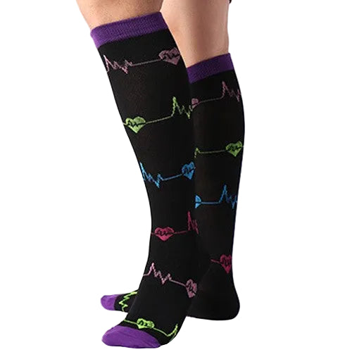 Compression socks - EKG - BLACK-zoom-