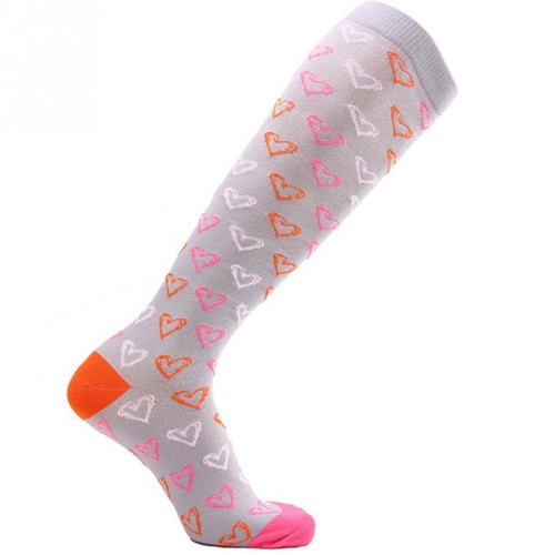 Compression socks - HEARTS - GREY-zoom-1