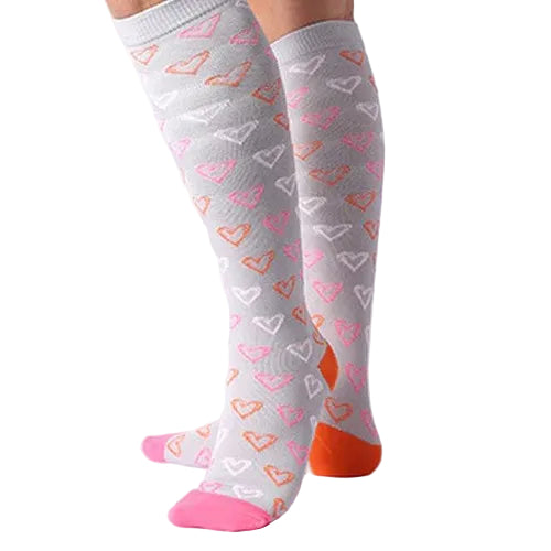 Calcetines de compresión - CORAZONES - GRIS