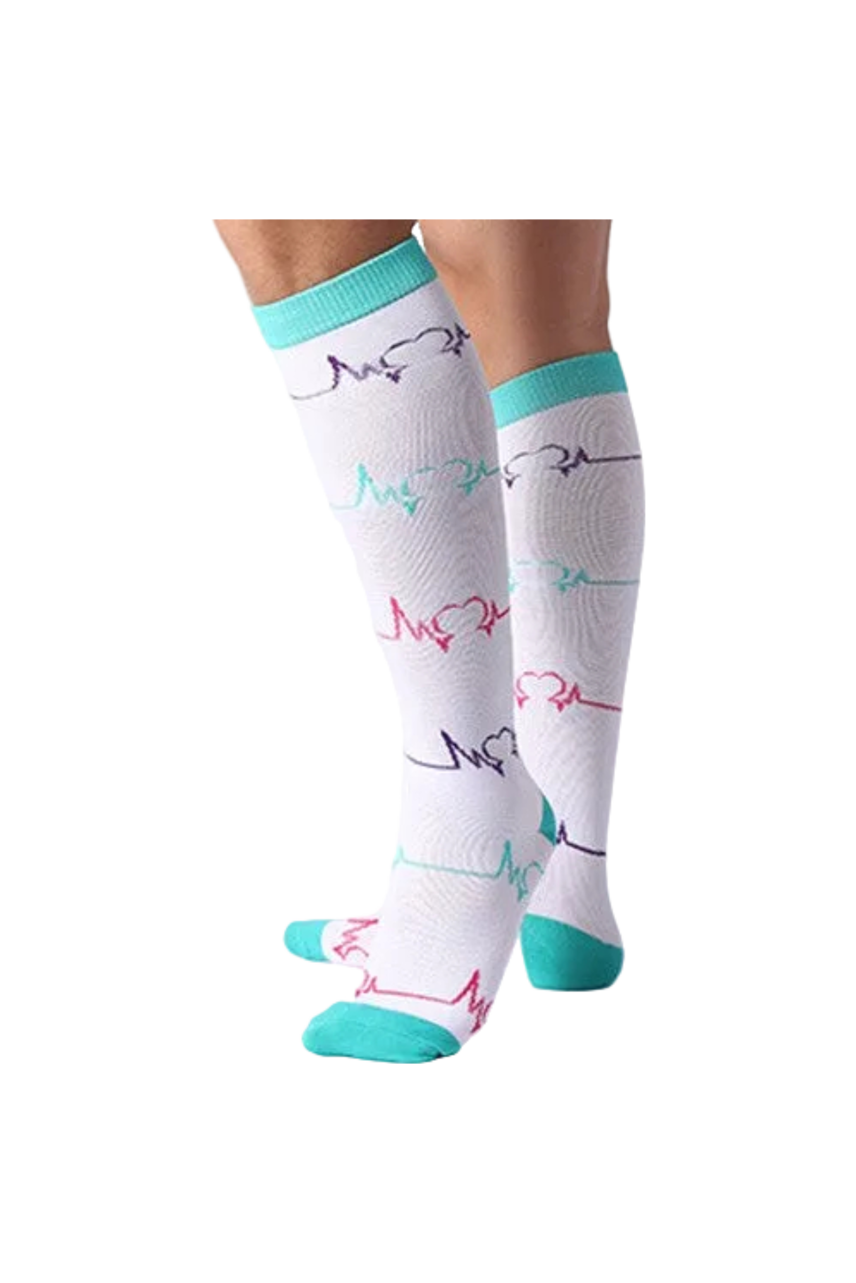 Calcetines compresión - EKG - Blanco