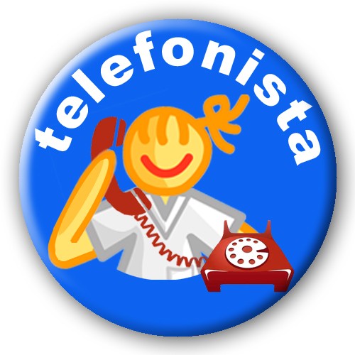 Telephone Operator Badge-zoom-