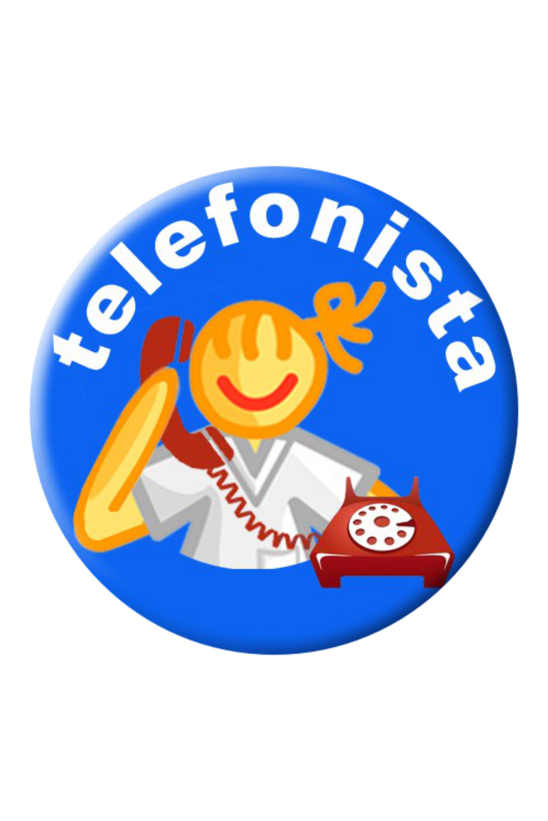 Telephone Operator Badge-zoom-