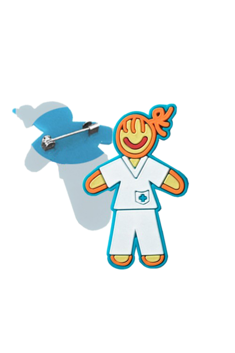 Broche Enfermera Blanca-zoom-
