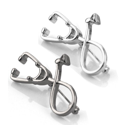 Vintage Stethoscope Brooch-zoom-