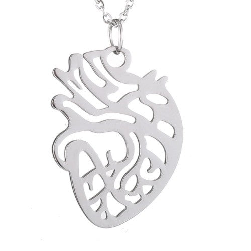 Pendant with chain - Heart Silhouette-zoom-