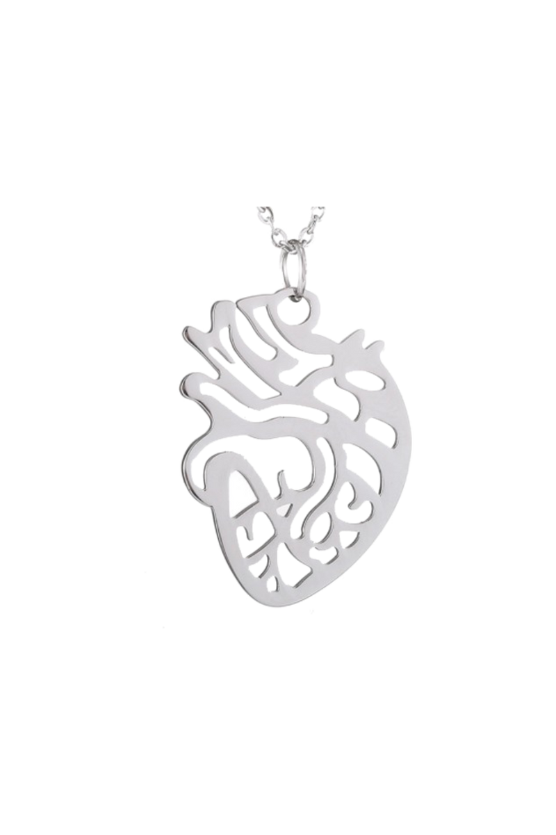 Pendant with chain - Heart Silhouette-zoom-