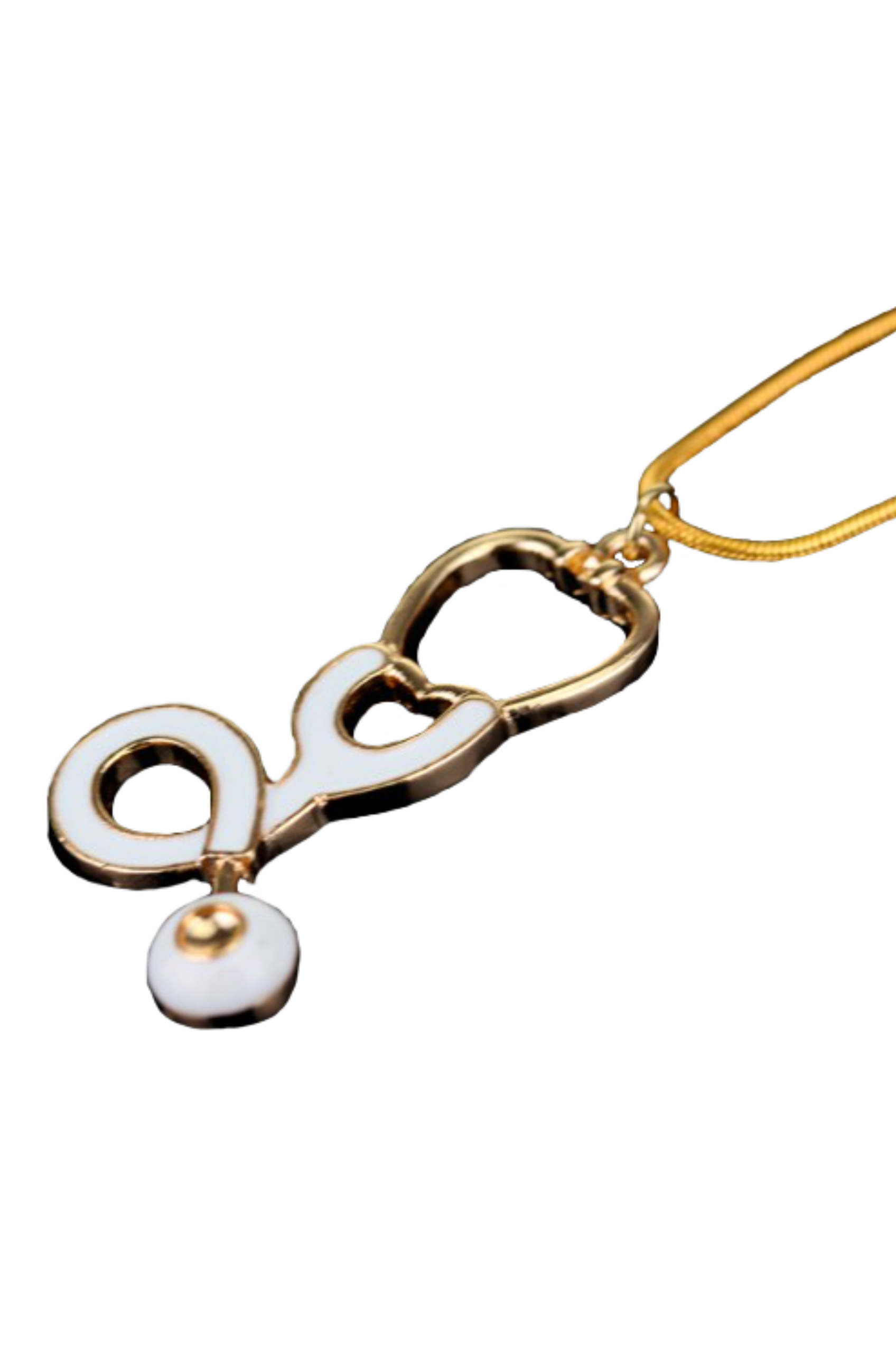 Pendants with Chain (gold/white) - Syringe + Stethoscope-4