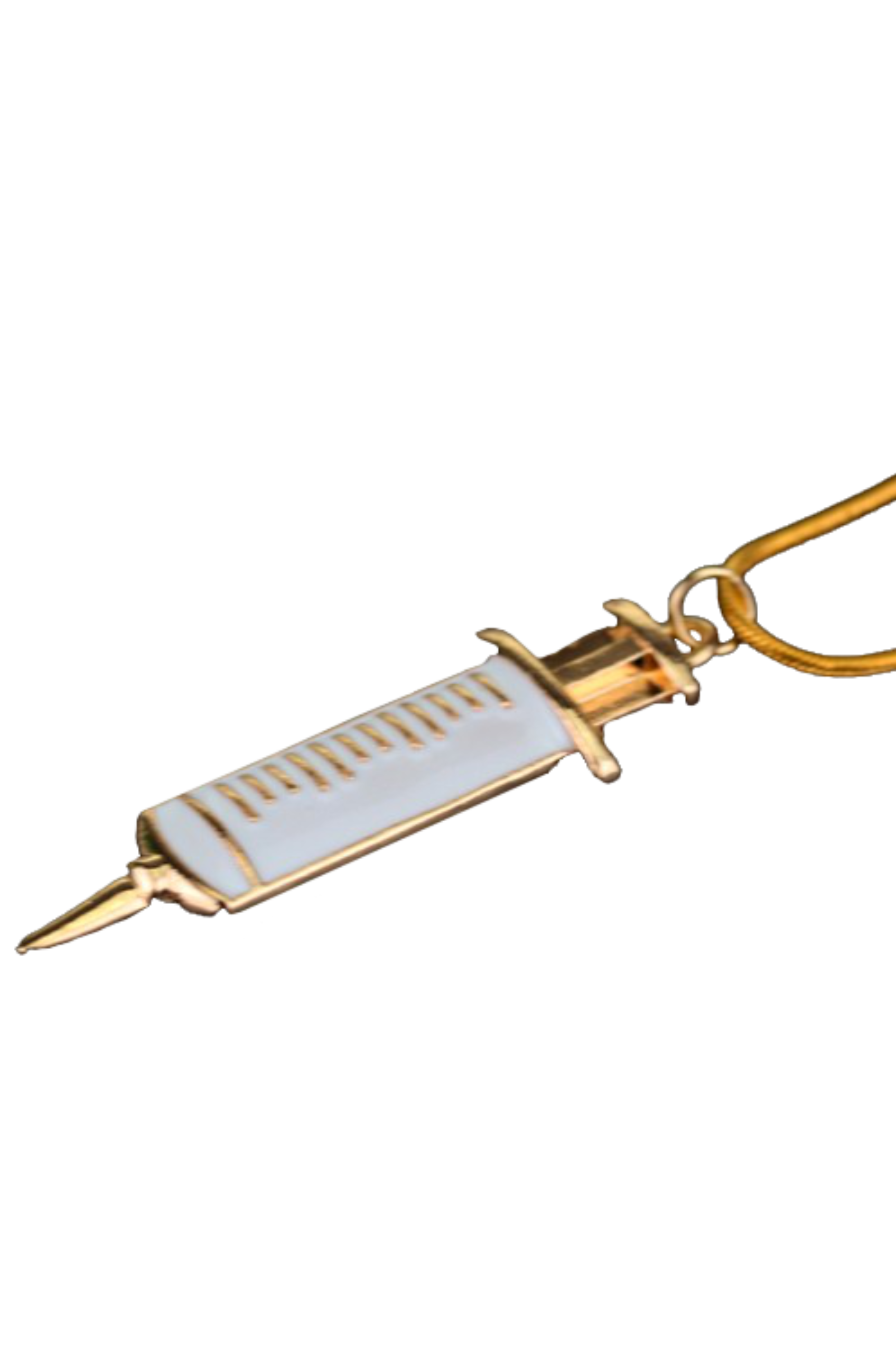 Pendants with Chain (gold/white) - Syringe + Stethoscope-5