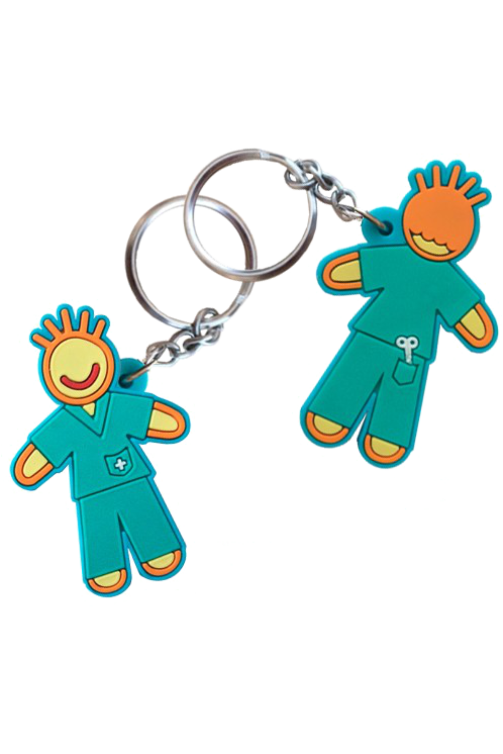 Double-sided keychain - boy