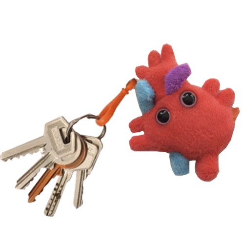Giantmicrobe Keychain - Heart-zoom-