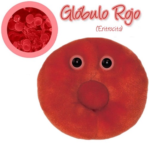 GiantMicrobes (peluche) - Hematie (globulo rojo)-zoom-1