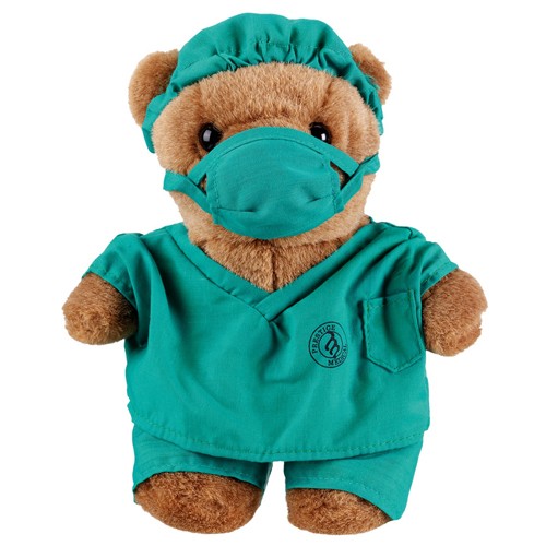 Osito peluche - pijama verde quirófano