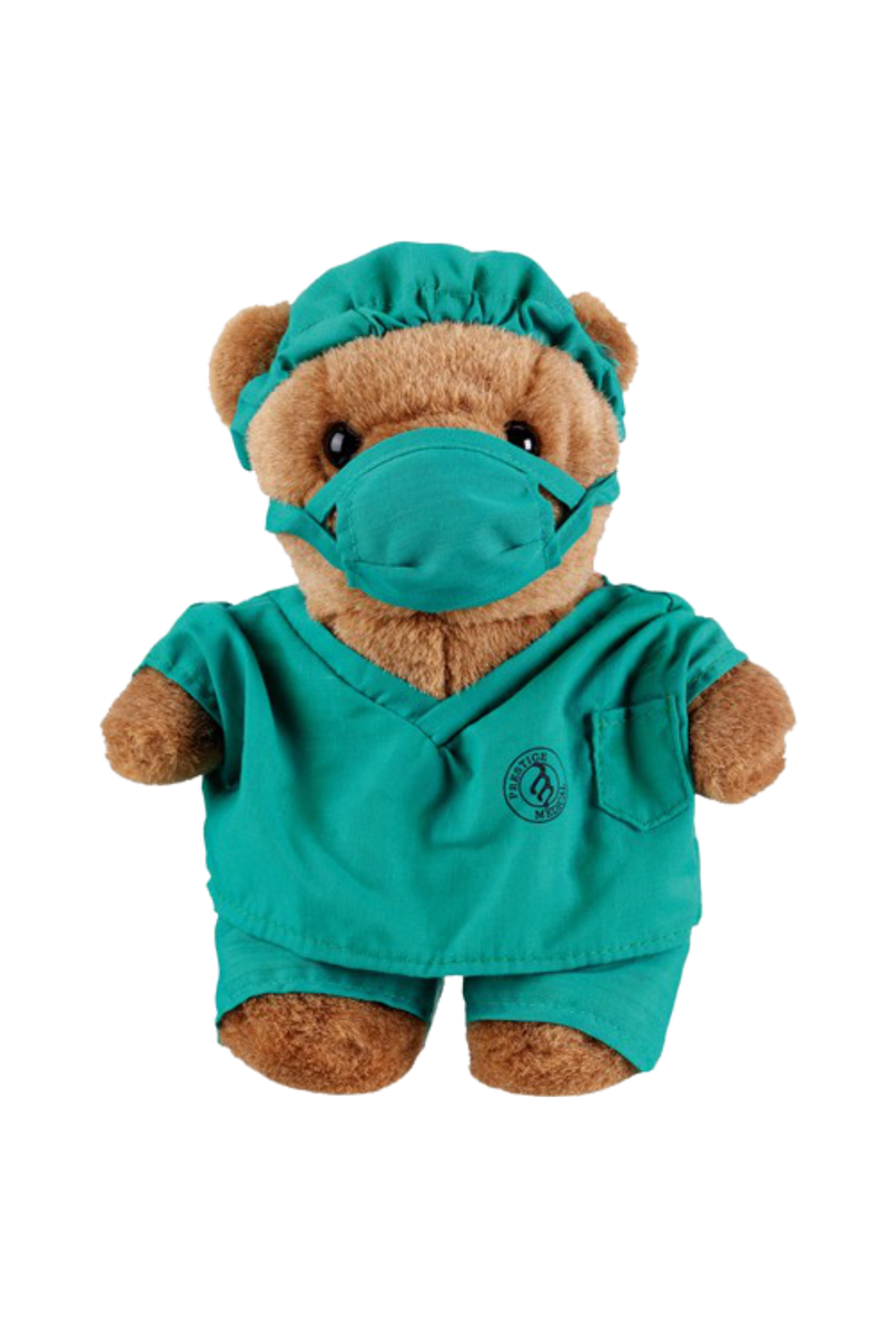 Teddy bear - green pajamas-zoom-