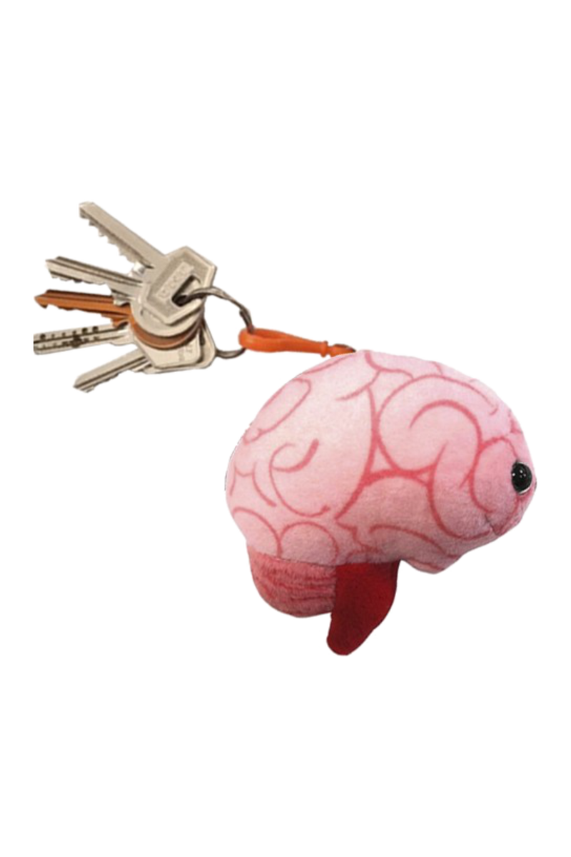 Giantmicrobe Keychain - Brain-zoom-