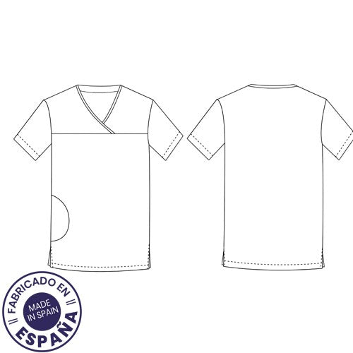 V-neck scrub top | Durable twill with 3 pockets -zoom-4