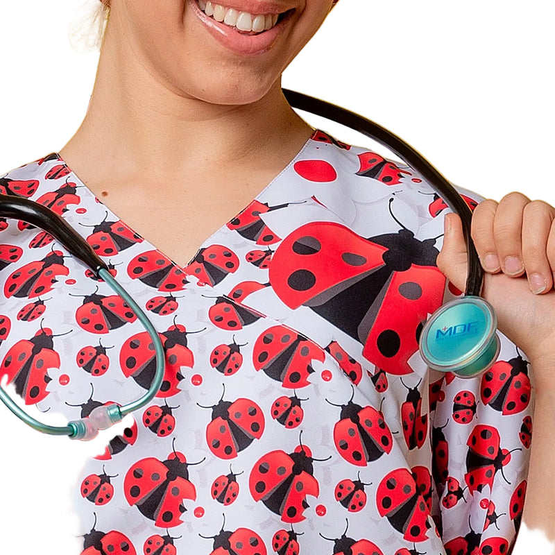 Microfiber Blouse - Ladybugs -zoom-