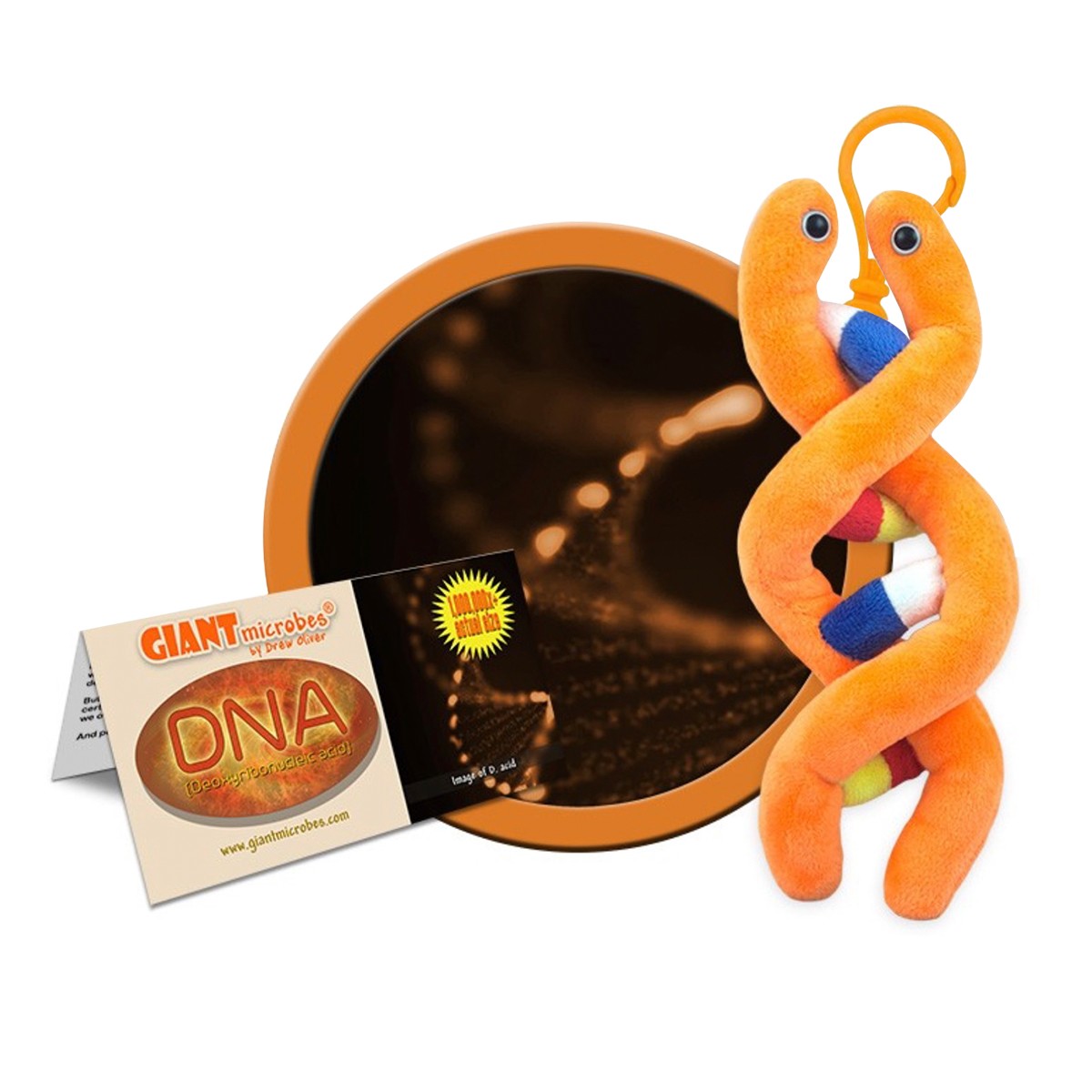 Giantmicrobe Keychain - DNA (deoxyribonucleic acid)