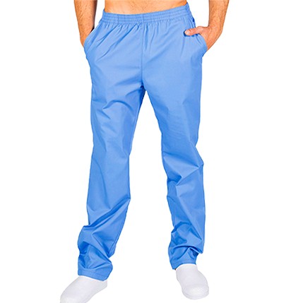 Classic plain medical trousers with elastic waistband - Various colors -zoom-