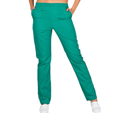 Classic plain medical trousers with elastic waistband - Various colors -zoom-