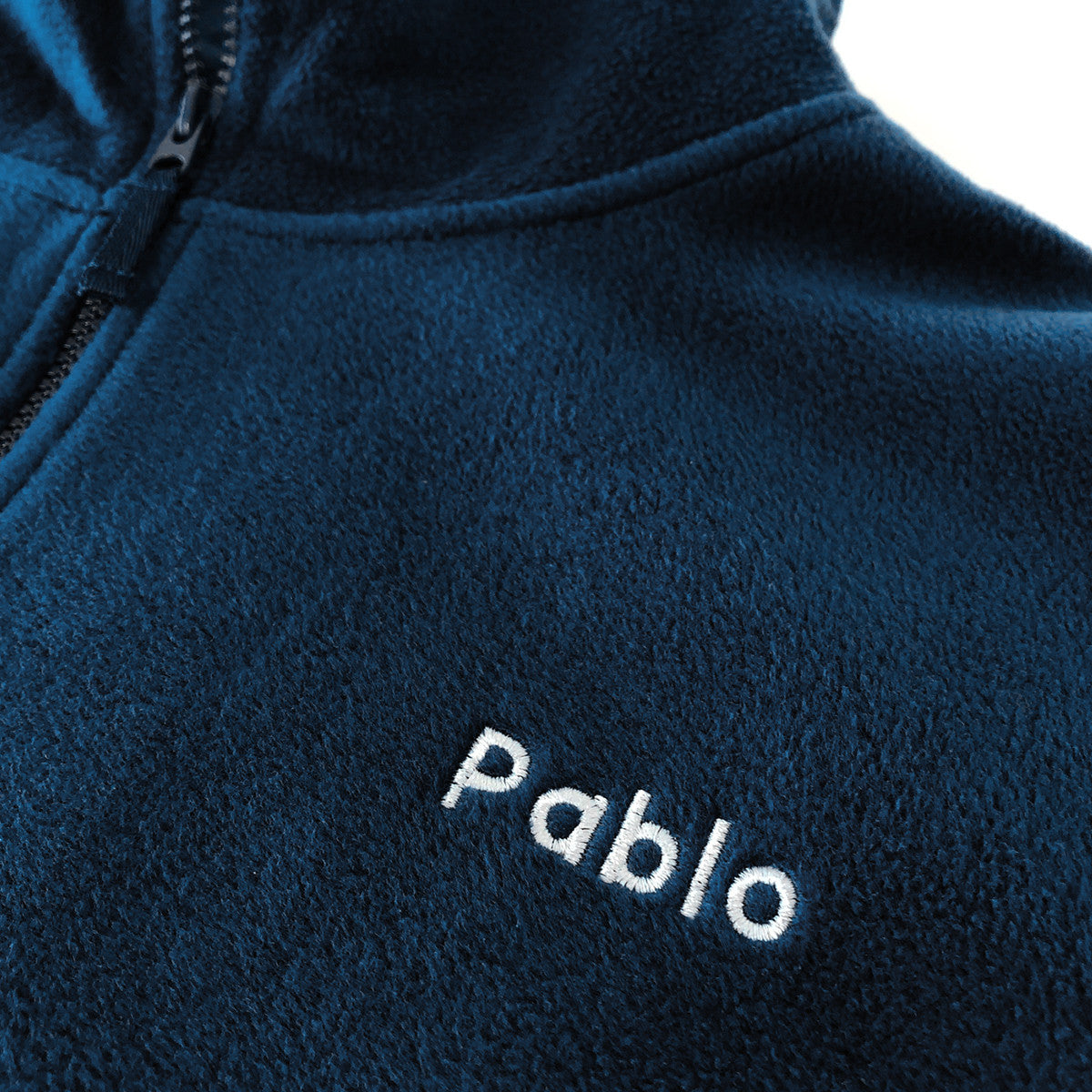 Personalized Men's Fleece Jacket - Navy Blue-zoom-7