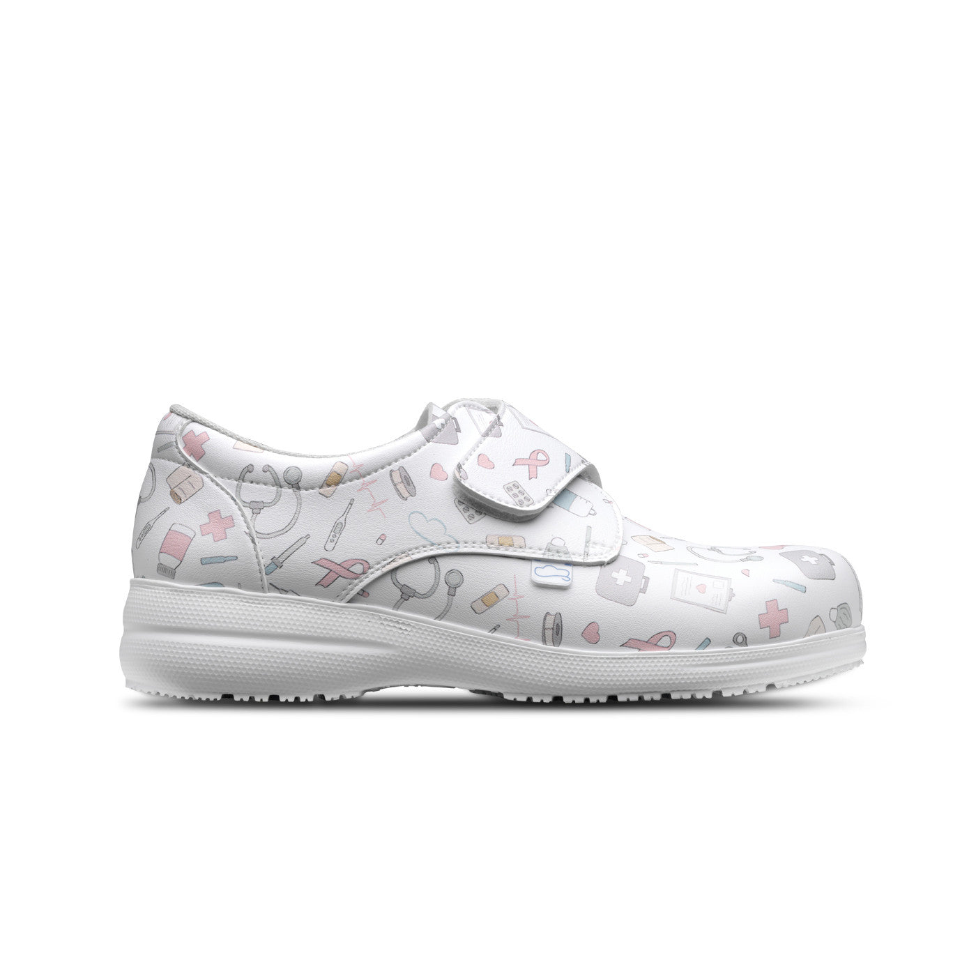 Vegan leather shoe with velcro closure - Instrumental print-4