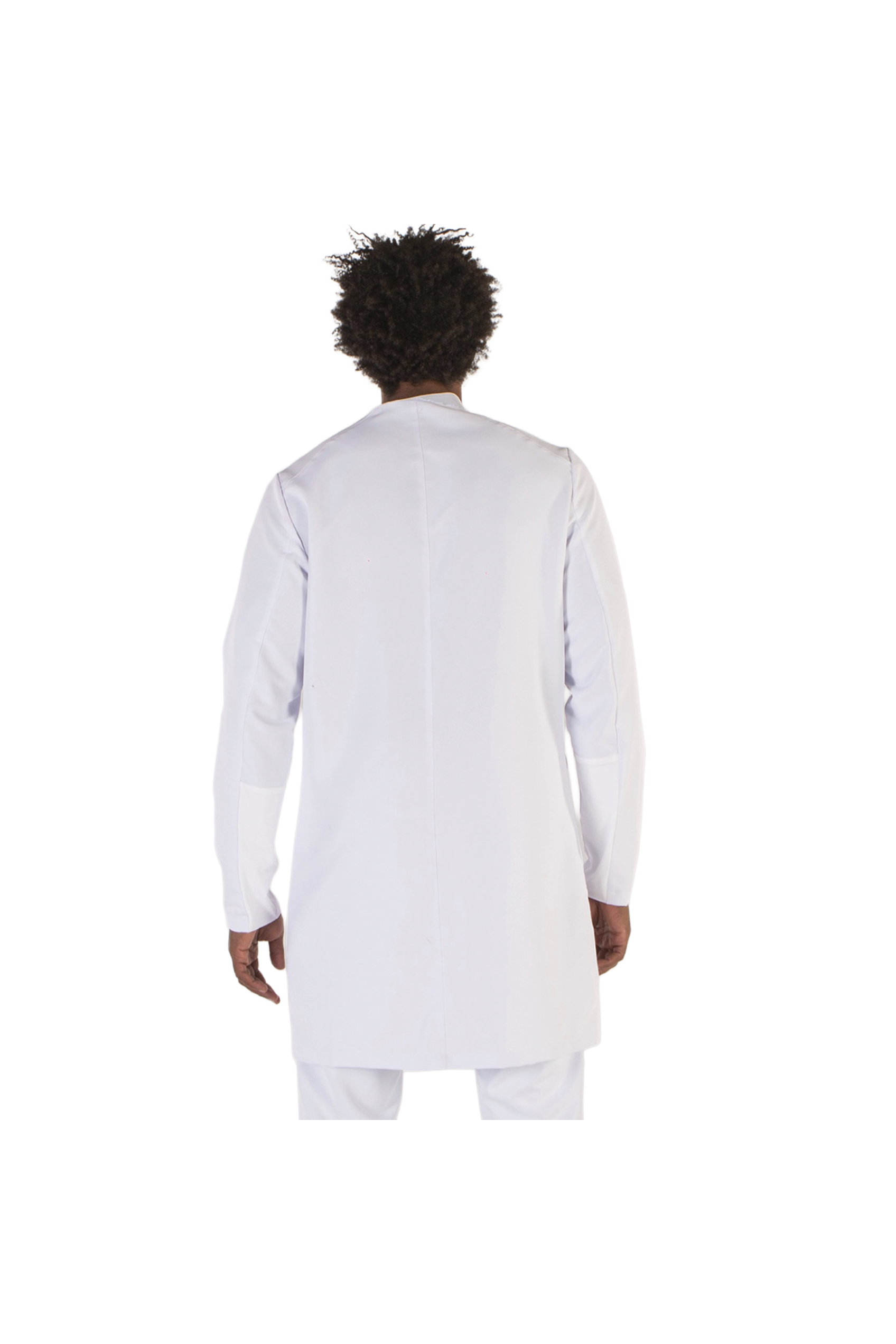 Men's white microfiber lab coat 